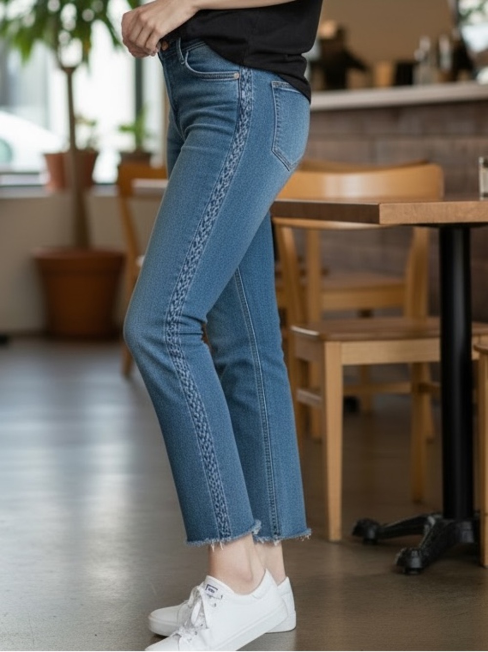 J Brand High Rise Skinny Crop Jeans with Braided Denim Detailing 30